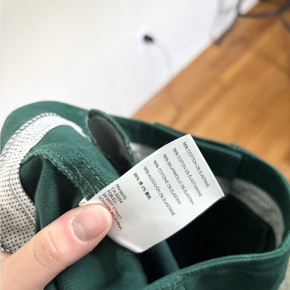 By Anthropologie Wide-Leg Pants Green Flare 00p - Picture 4 of 5